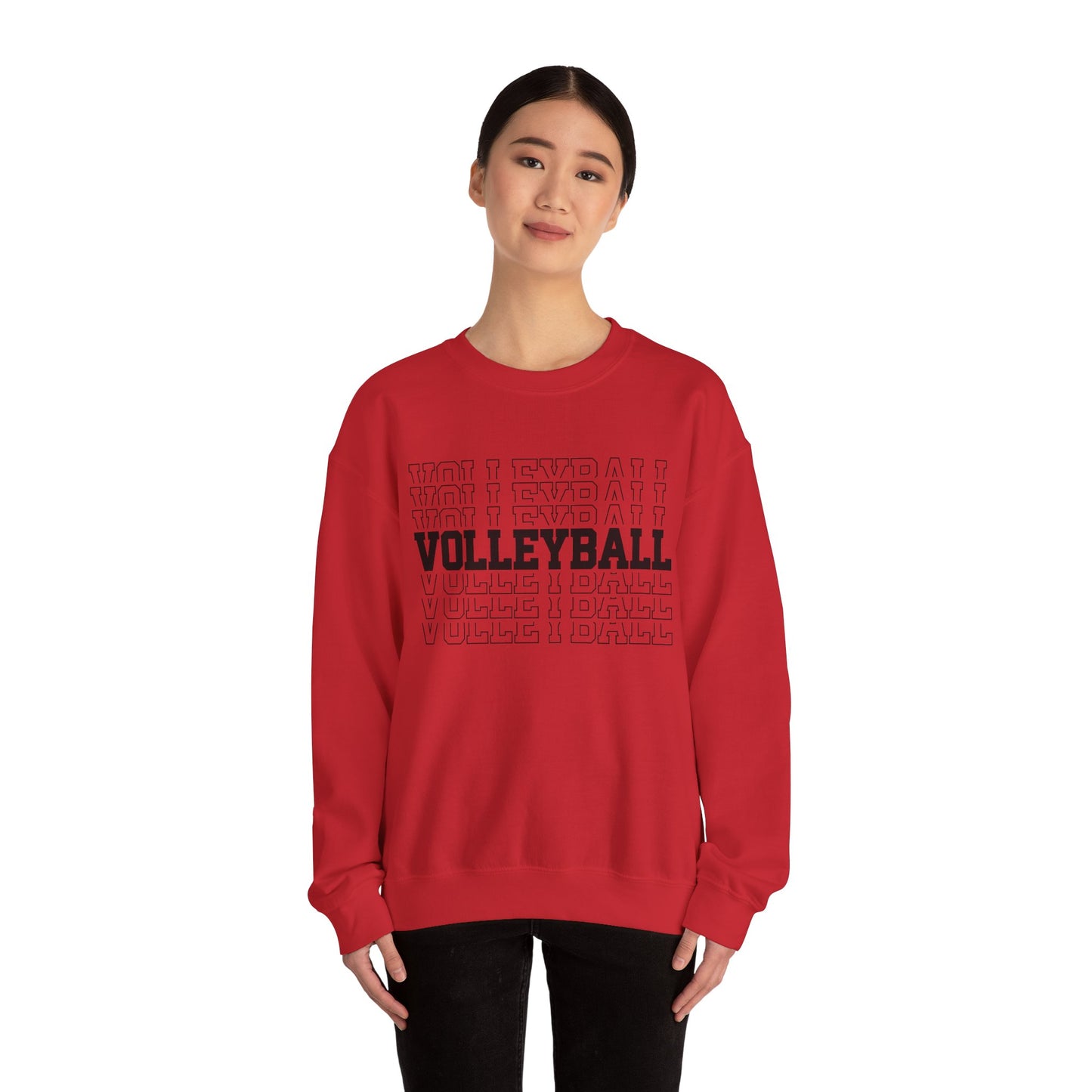 Volleyball Retro Stack Crewneck Sweatshirt