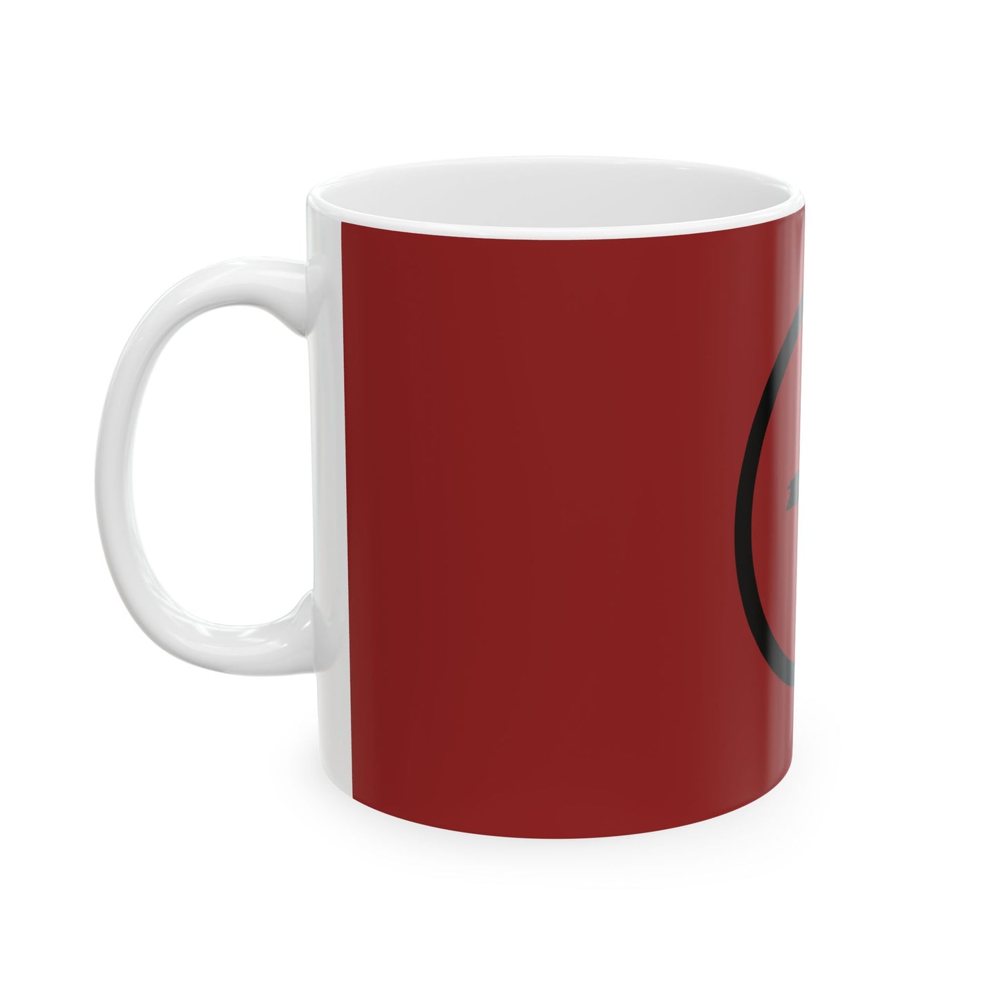 Christian Cross Ceramic Mug — Red Brushstroke Faith Coffee Cup (11oz & 15oz)