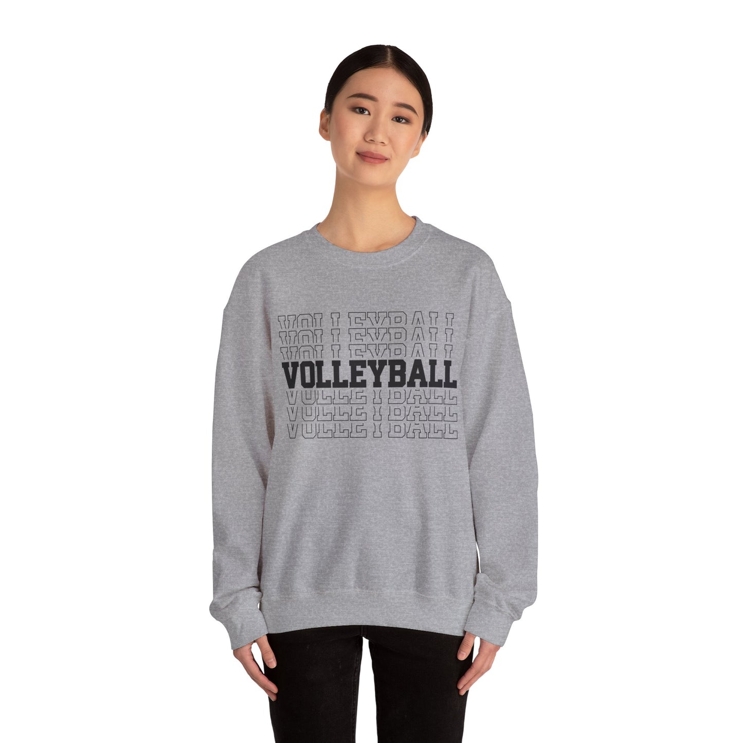 Volleyball Retro Stack Crewneck Sweatshirt