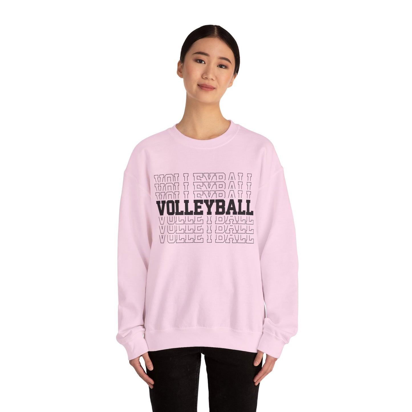 Volleyball Retro Stack Crewneck Sweatshirt