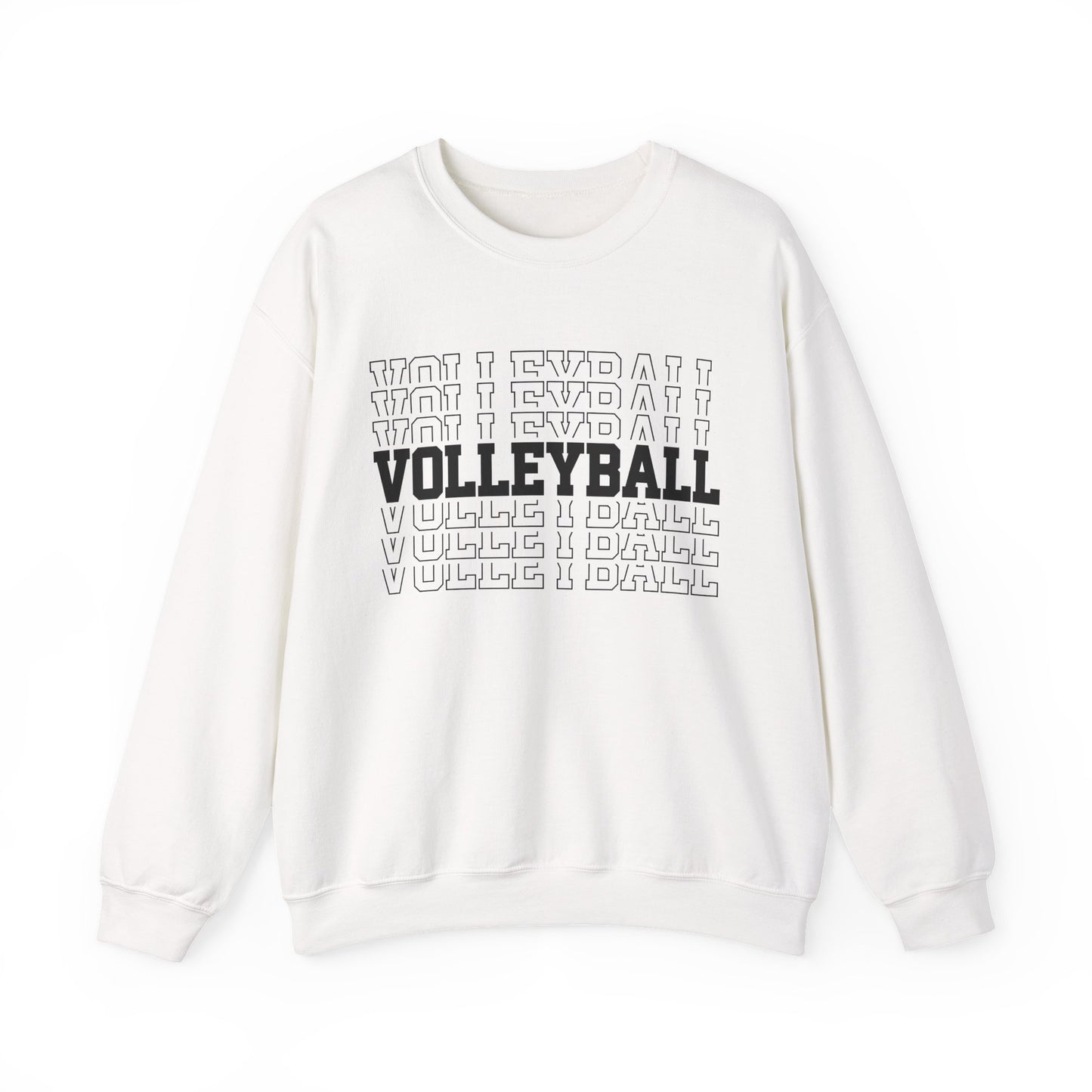 Volleyball Retro Stack Crewneck Sweatshirt