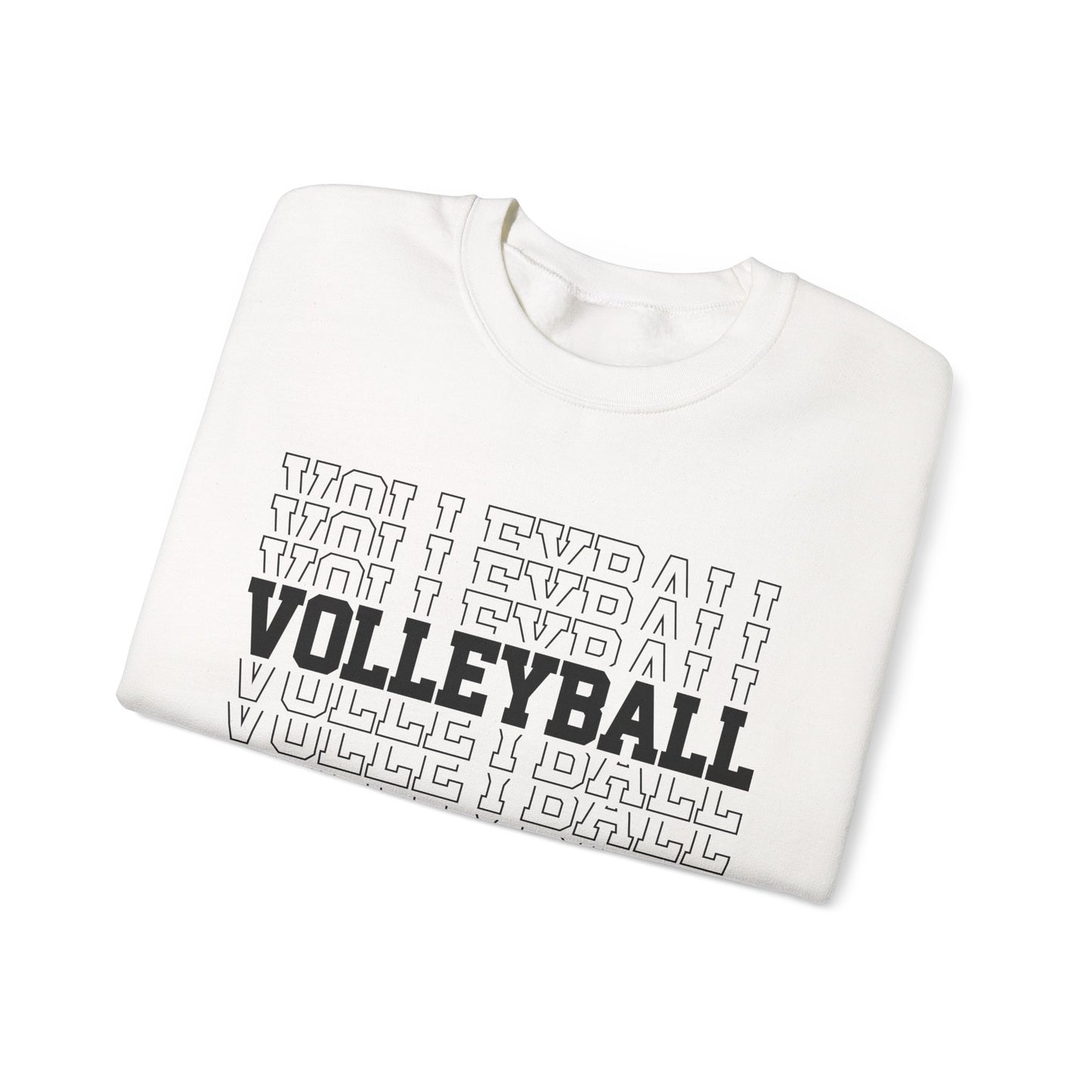Volleyball Retro Stack Crewneck Sweatshirt
