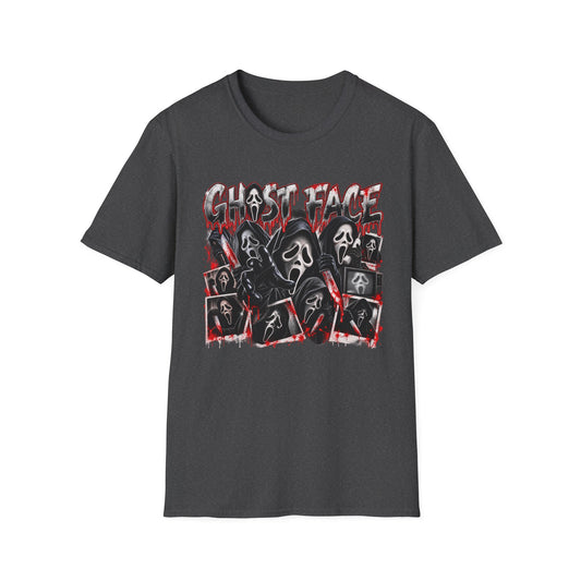Ghost Face Horror T-Shirt — Vintage Slasher Mask Graphic Tee
