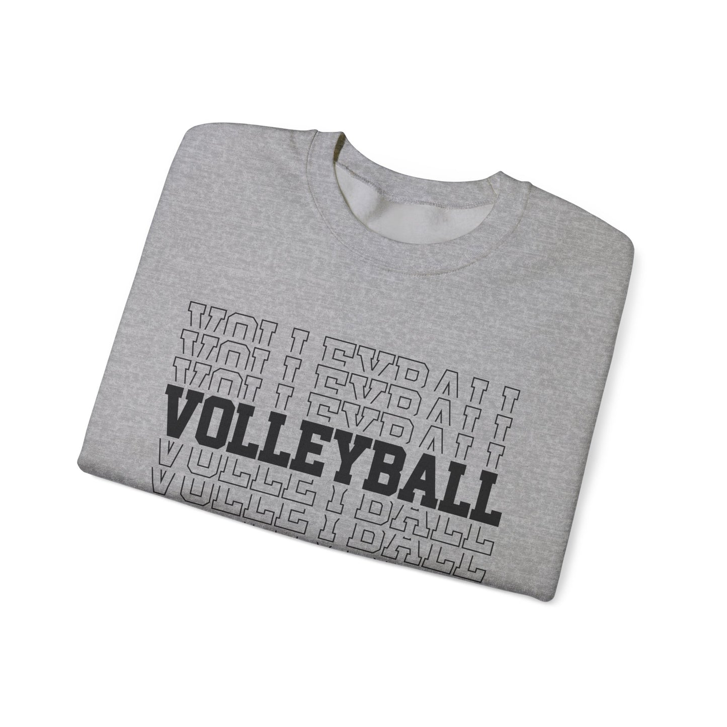 Volleyball Retro Stack Crewneck Sweatshirt