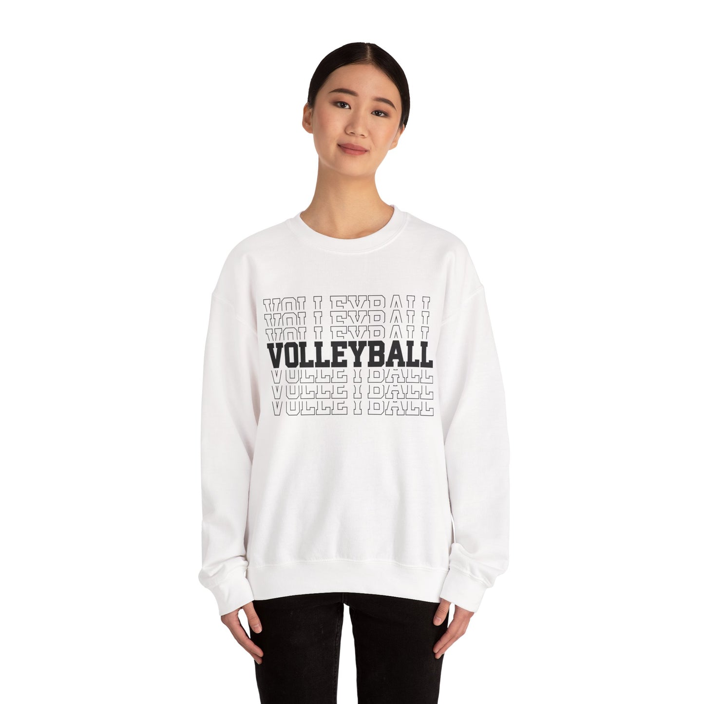Volleyball Retro Stack Crewneck Sweatshirt