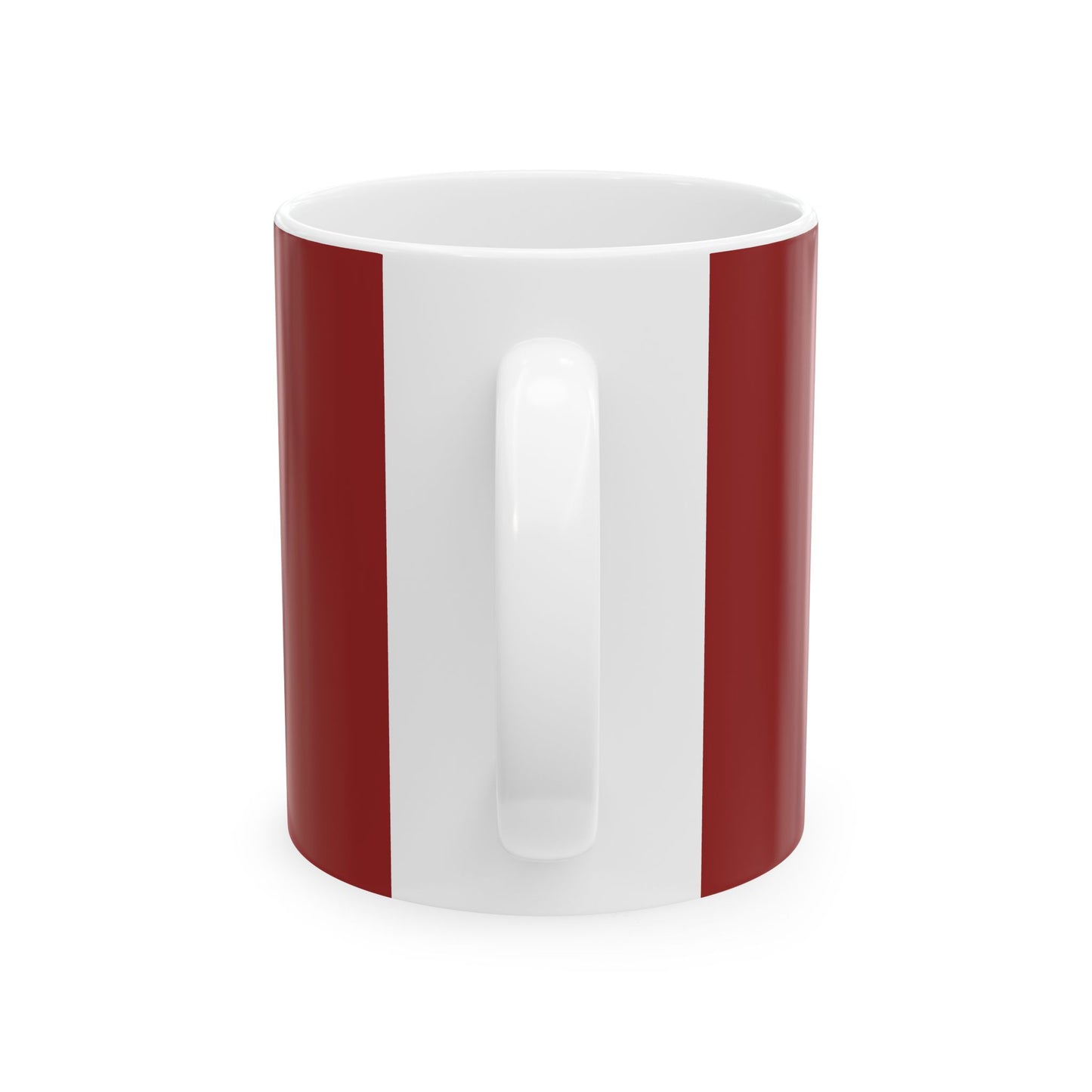 Christian Cross Ceramic Mug — Red Brushstroke Faith Coffee Cup (11oz & 15oz)
